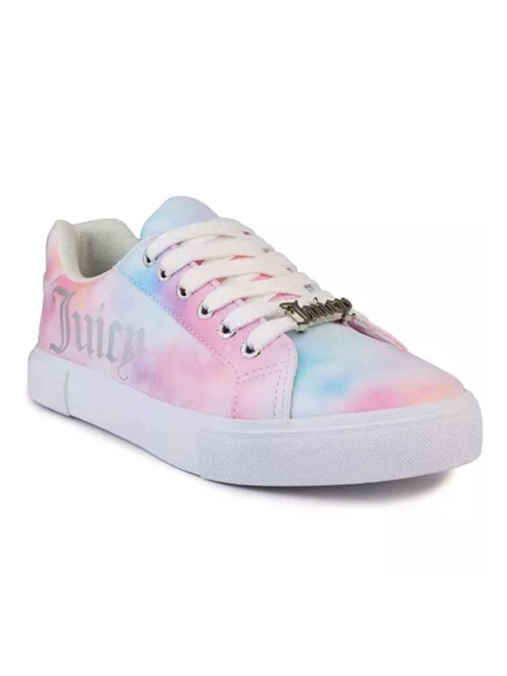 JUICY COUTURE WOMENS CLARITY FASHION SNEAKER *SIZE 8.5 *PASTEL TIE-DYE SHOES